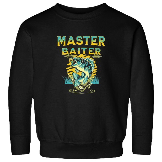 Fishing Master Baiter Funny Fishing 2 Fisher Sweatshirts