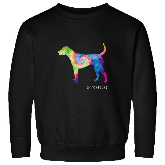 Foxhound Lover Cute Puppy Pet Dog Owner Hippy Tie Dye Sweatshirts