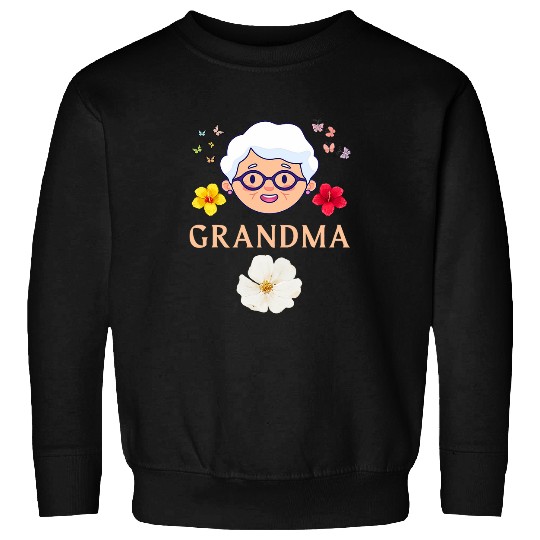 Grandma Watercolor Butterfly Wild Flower Summer Love Nature Sweatshirts