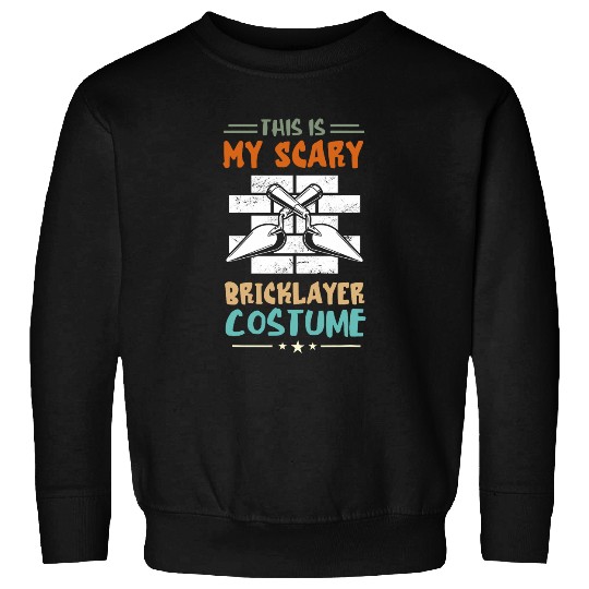 Bricklayer Scary Costume Brick Mason Masonry Construction Sweatshirts