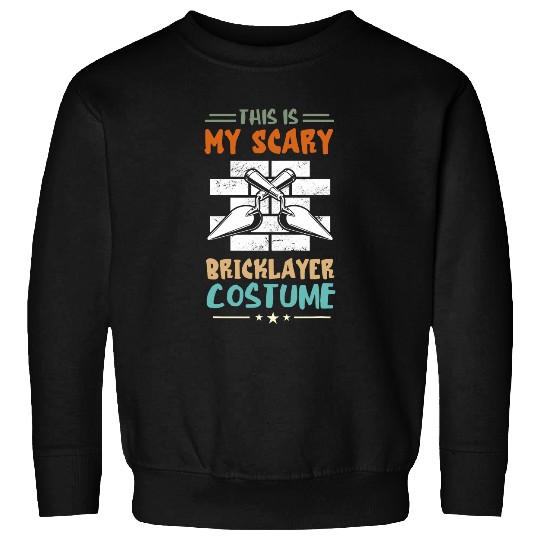 Bricklayer Scary Costume Brick Mason Masonry Construction Sweatshirts