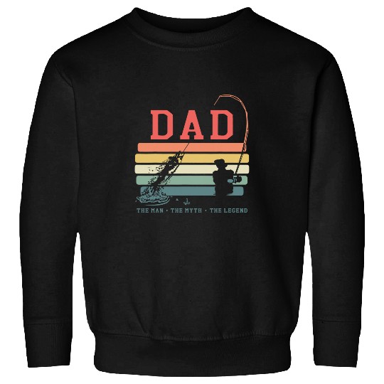 Fishing Mens Dad Man The Myth The Legend Fishing Daddy Papa Fisher Sweatshirts