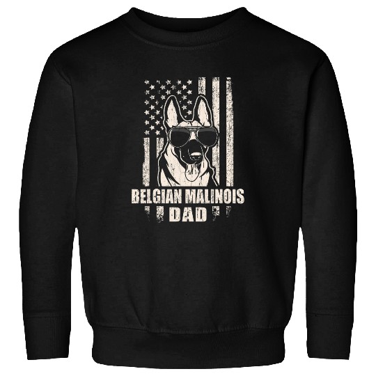 Belgian Malinois Dad Cool vintages Retro Proud American Sweatshirts