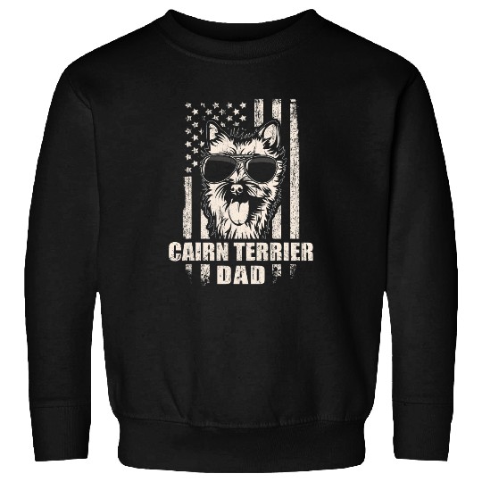 Cairn Terrier Dad Cool vintages Retro Proud American Sweatshirts