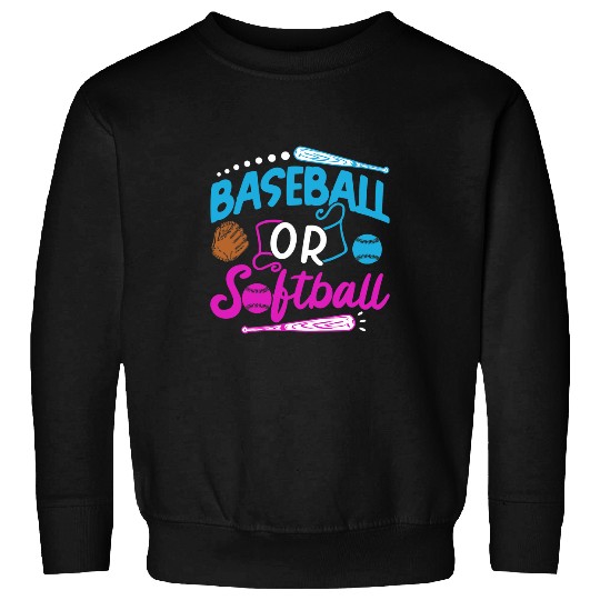 Gender Reveal Party Gift Baseball Softball Dad Mom Gift Sweatshirts