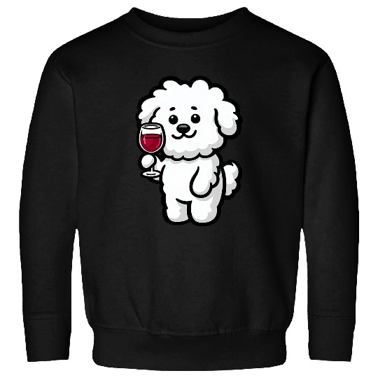 Bichon Frise Wines Funny Dog Beverage Sweatshirts