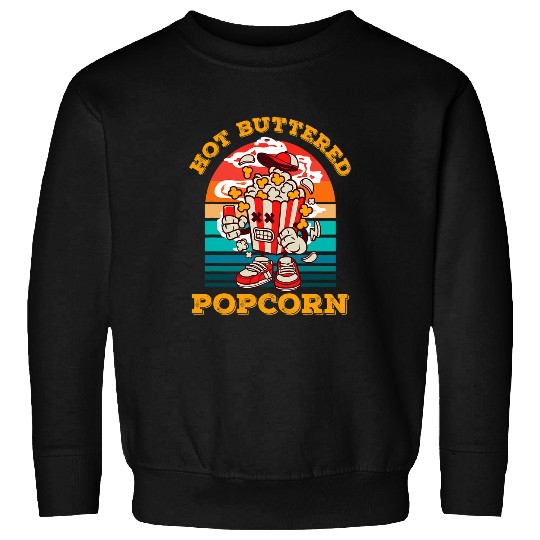 Lacrosse Gift Hot Buttered Popcorn Is All I Love Plant Food Corn Sweatshirts