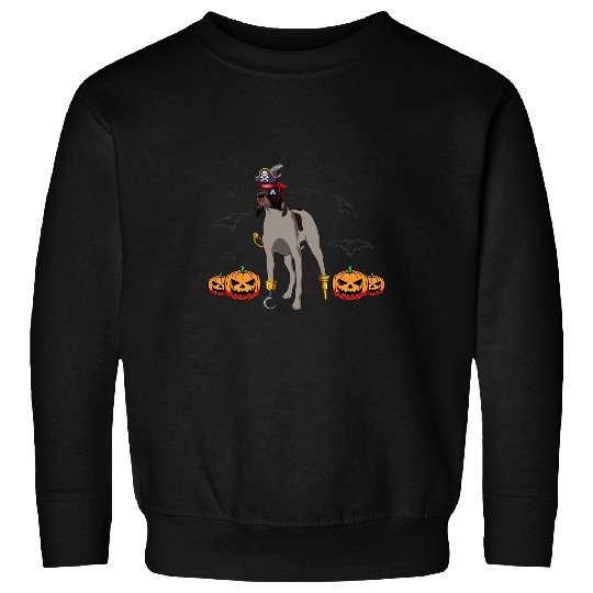 German Shorthaired Pointer Dog Cute Pirate Halloween Costume Sweatshirts