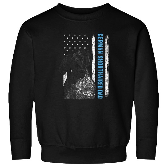 German Shorthaired Dad For Men American Flag Dog Dad Sweatshirts