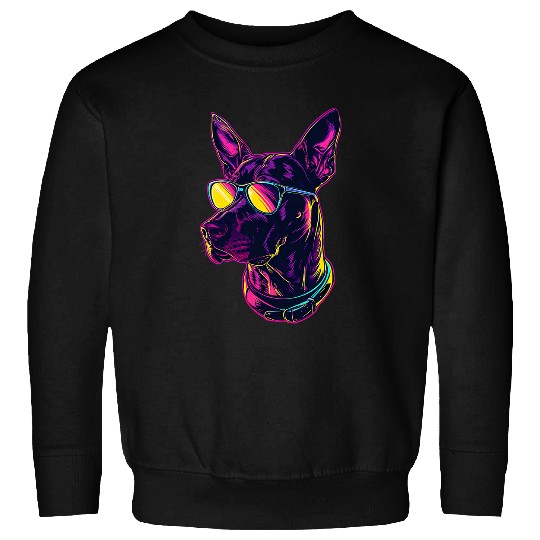 Dad Mom Cool Dog Sunglasses Doberman Pinscher Sweatshirts