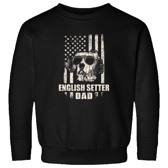 English Setter Dad Cool vintages Retro Proud American Sweatshirts