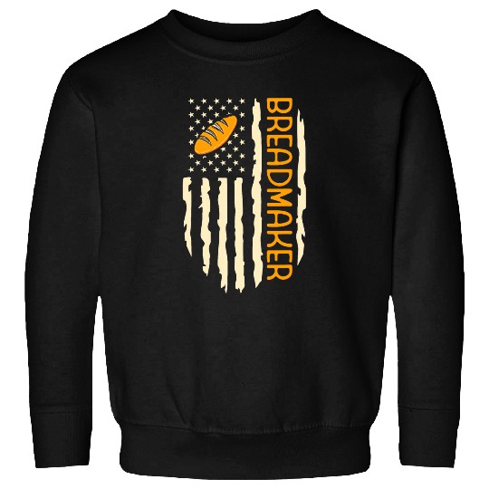Bread Baking Sourdough Breadmaking American Flag Sweatshirts