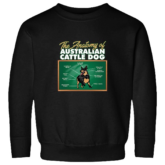 Anatomy Of A Australian Cattle Dog I Blue Heeler Sweatshirts