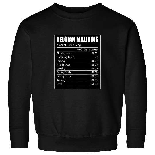 Belgian Malinois Facts Dog Lover Belgian Malinois Sweatshirts