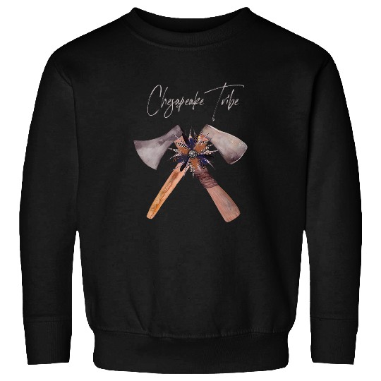 Chesapeake Native American Indian Retro Tomahawk Feather Sweatshirts