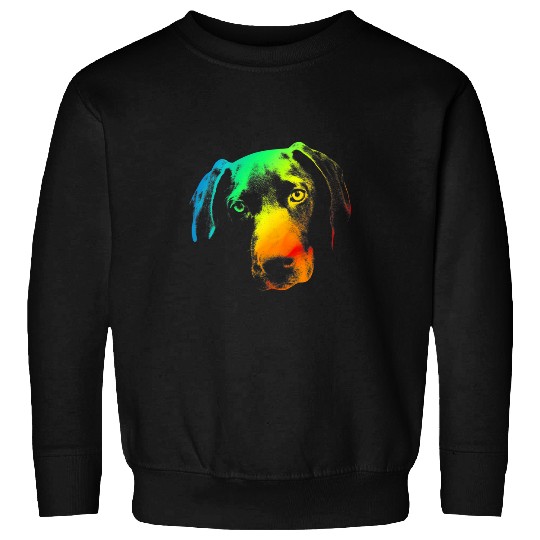 GERMAN SHORTHAIRED POINTER Colorful Rainbow Vintage Sweatshirts