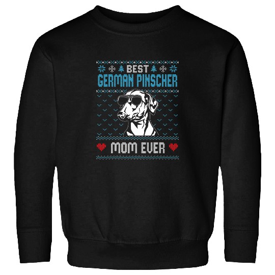 bests German Pinscher Mom Ever Ugly Christmas Cool Dog Sweatshirts