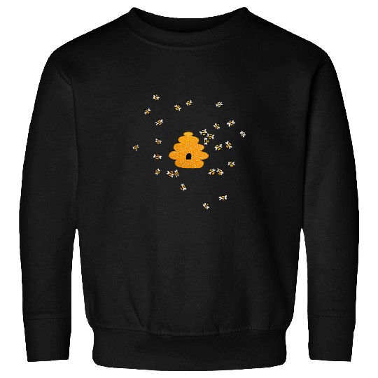 Drawing Bee Hive Abstract Sweatshirts