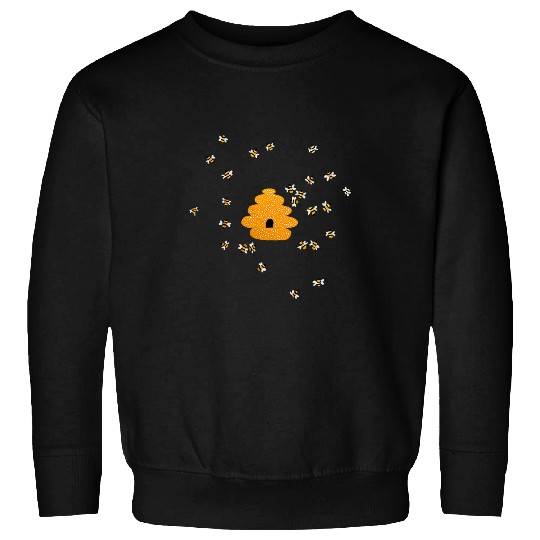 Drawing Bee Hive Abstract Sweatshirts