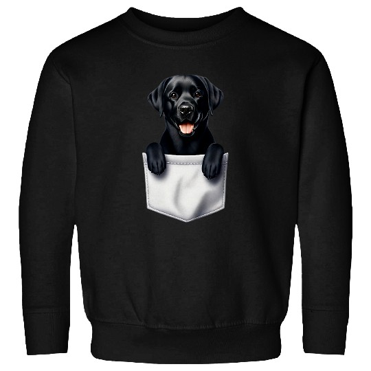 Black Lab Labrador Pocket Sweatshirts