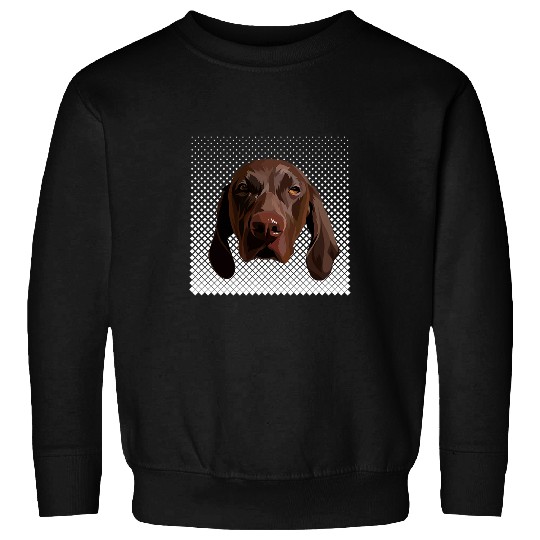German Shorthaired Pointer GSP 80s retro pattern bird dog Sweatshirts
