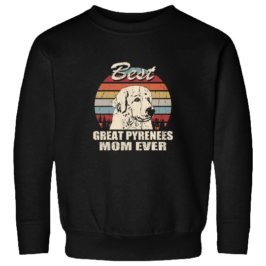 bests Great Pyrenees Mom Ever vintages Retro Dog Mom Sweatshirts