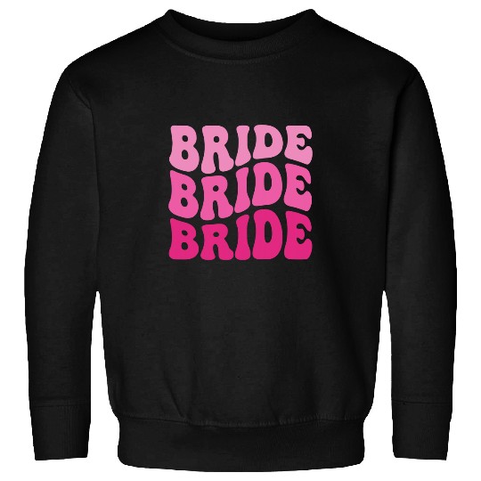Bachelorette Party Groovy Bride Retro Graphic Bridal Sweatshirts