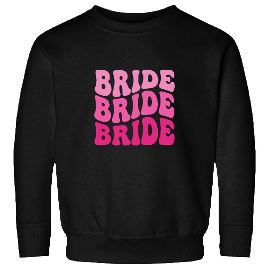 Bachelorette Party Groovy Bride Retro Graphic Bridal Sweatshirts