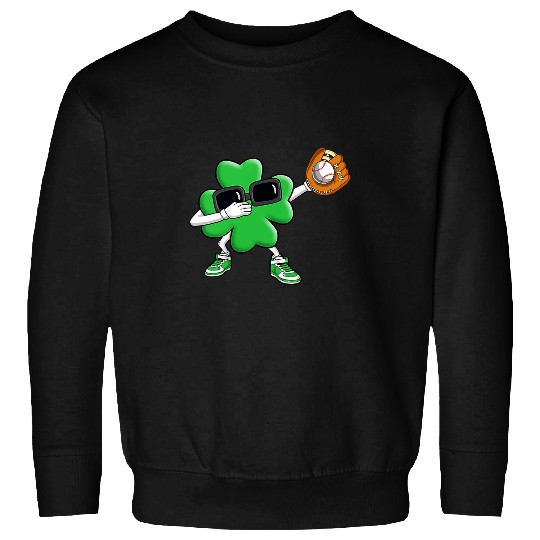 Boy Saint Patricks Day Baseball Pitcher Batter Catcher Sweatshirts