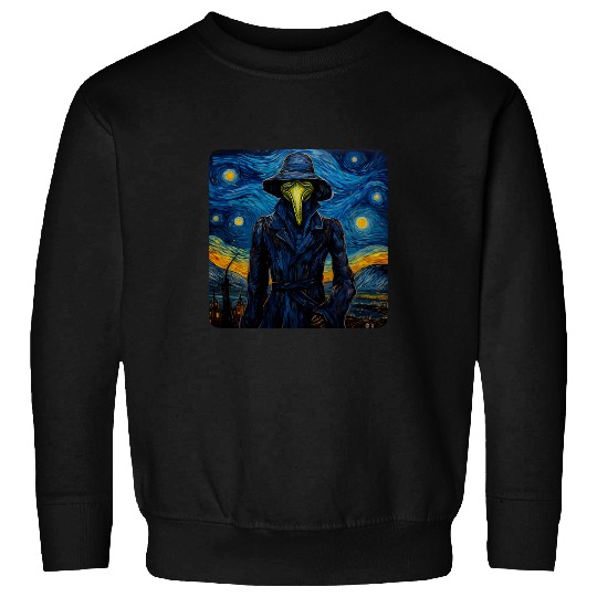Funny Plague Doctor Starry Night Van Gogh leeches medicals 21 Sweatshirts