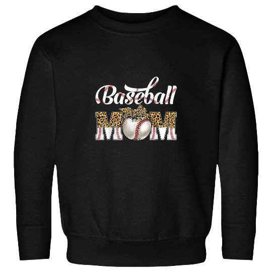 Baseball Mom Life Game Day Mama Leopard Mothers Day Sweatshirts