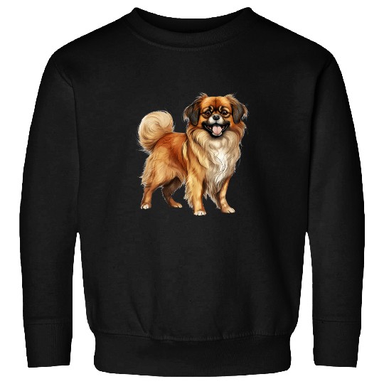dog holder retro dog lover bests dog dad mom tibetan spaniel Sweatshirts