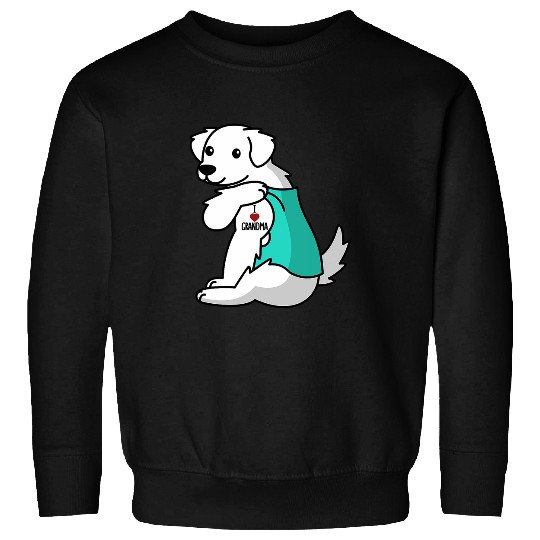 I Love Grandma Tattoo Great Pyrenees Grandmother Dog Sweatshirts