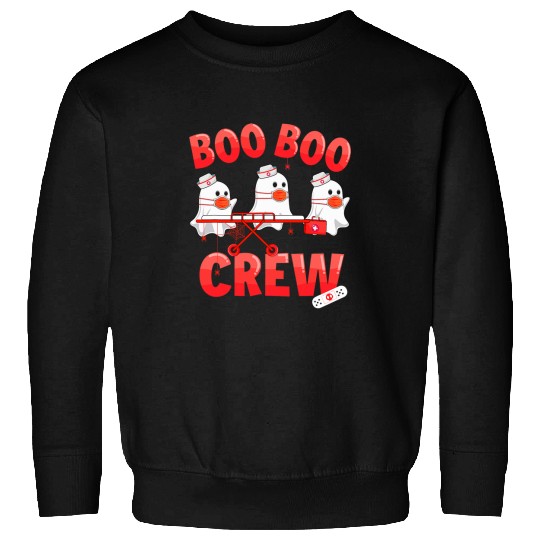 Funny Boo Boo Crew ghosts nurses RN Halloween 2 Sweatshirts