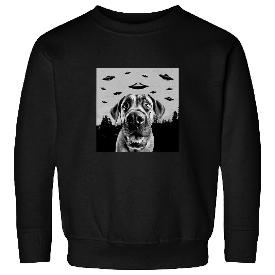 Alien UFO Funny Mastiff Dog Lover Men Women Kids Sweatshirts