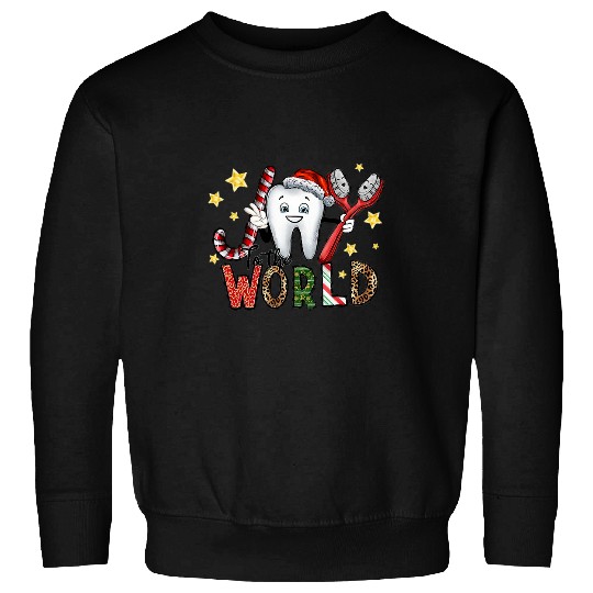 Joy to The World Dental Christmas 2Teeth dentists Pajama Tee Sweatshirts
