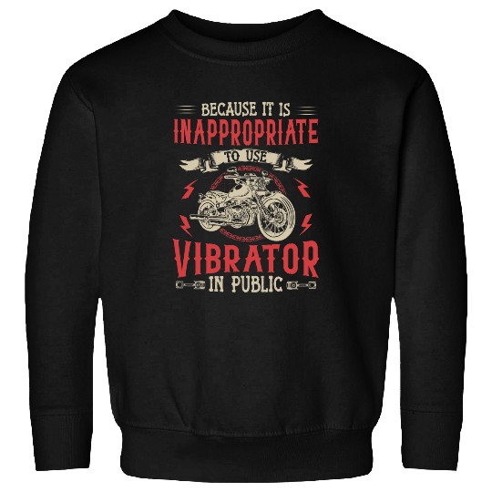Because It Is Inappropriate To Use Vibrator In Public Biker 21 Sweatshirts