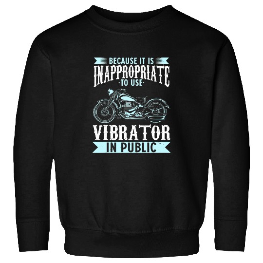 Because It Is Inappropriate To Use Vibrator In Public Biker 23 Sweatshirts