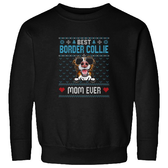 bests Border Collie Mom Ever Ugly Christmas Cool Dog Sweatshirts