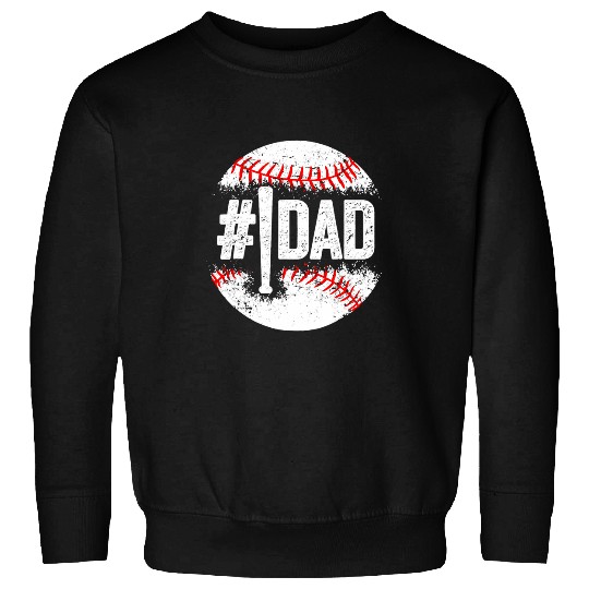 Baseball Number One Daddy Son Baseball Fathers Day Sweatshirts
