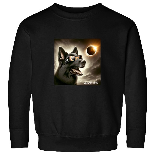Eclipse April 8 2024 Total Annular Eclipse German Shepherd Sweatshirts