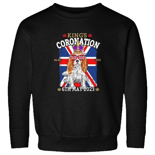 Cavalier Kings Charles Coronation For Kids Union Jack 1 Sweatshirts