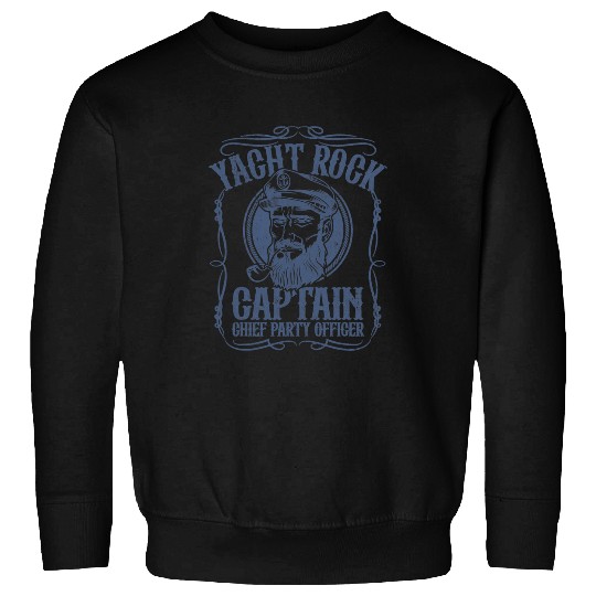Pontoon Fun Funny Yacht Rock Captain Pontoon Boat Party Music Boating Sweatshirts