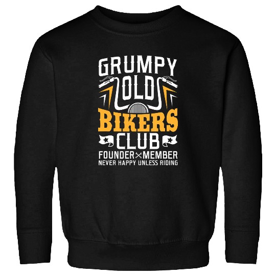 Biker Gear Motorcycle Gifts Grumpy Old Bikers Club Sweatshirts