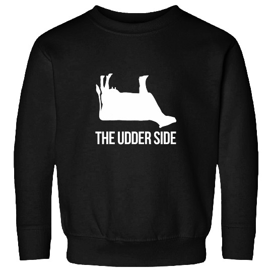 Cow Lover Cattle Farmer 2The Udder Side 2Pun Cow Sweatshirts