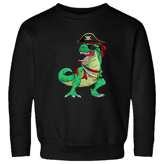 Kid Boy Pirate Dinosaur  s Sailor TRexs Halloween T Rex Sweatshirts