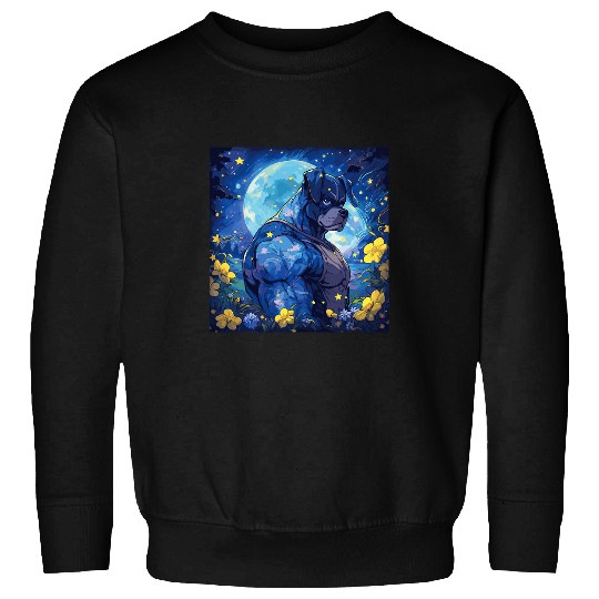 Boxer Starry Night For Dog Mom Dog Dad 1 Sweatshirts
