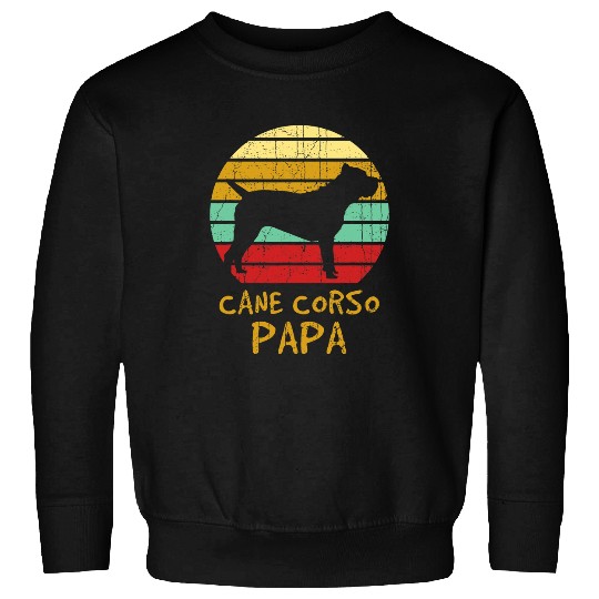 Cane Corso Dad Gift Retro Italian Mastiff Dog Papa Brindle Sweatshirts