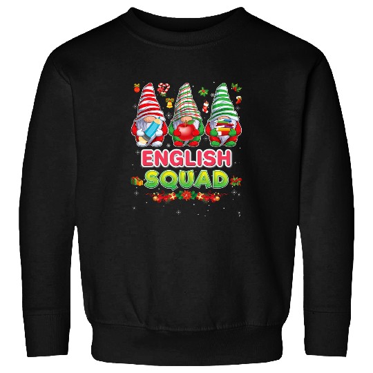 English Squad Merry Christmas Gnomes Student Sweater Ugly Sweatshirts