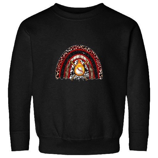 Baseball Rainbow Baseball Mom Sister Sweatshirts